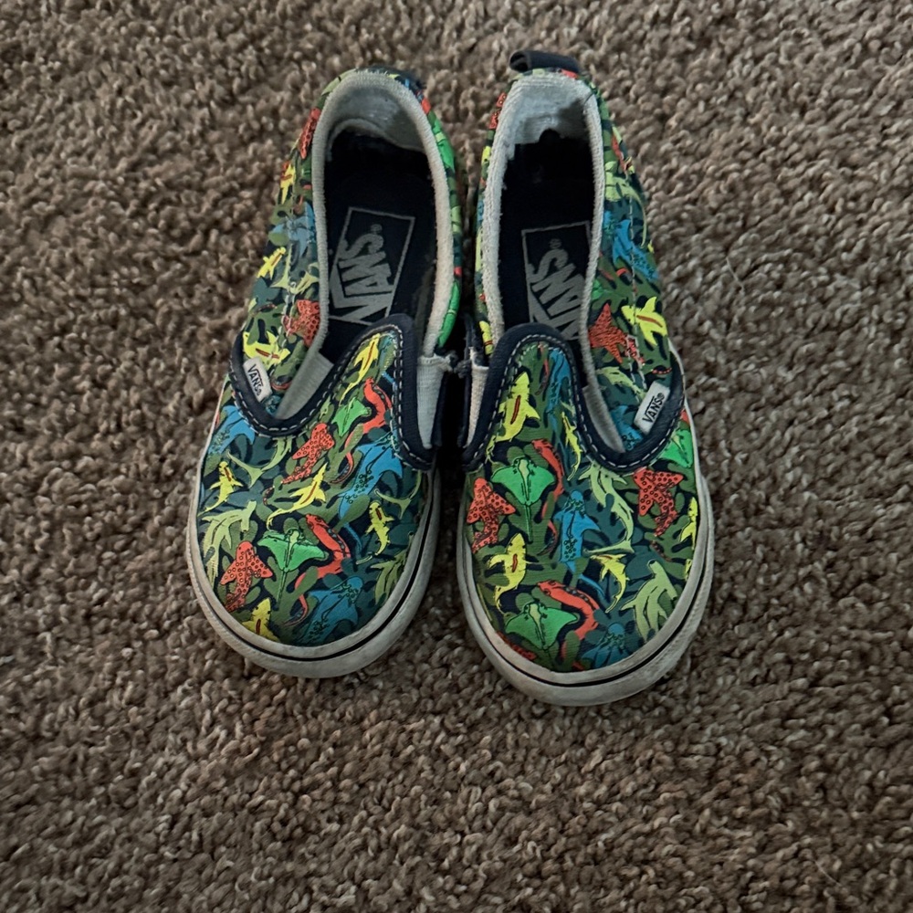 Vans Kids Slip-On Sneakers - Multicolor Dinosaur Design